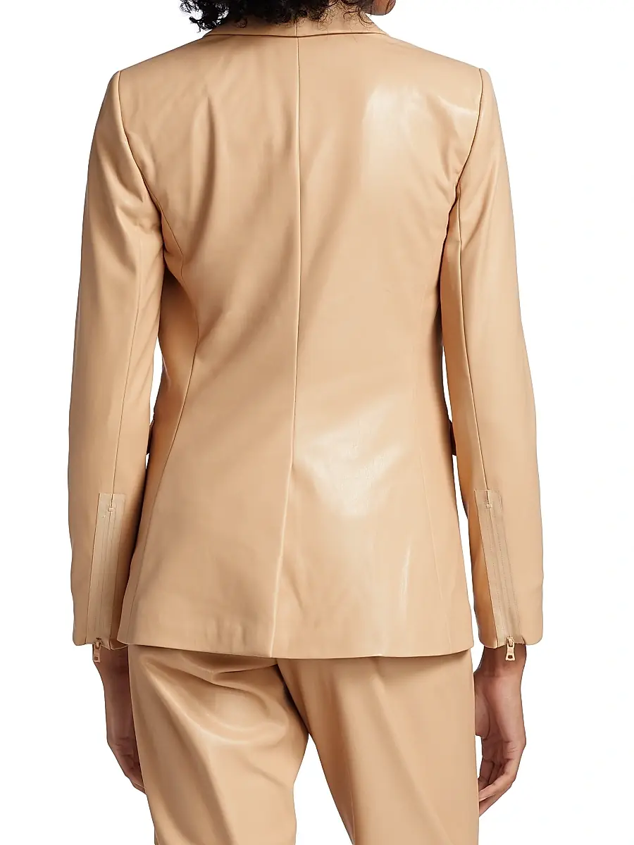 Alice + Olivia Women's Macey Faux Leather Blazer | Thumbnail 5 Alice + Olivia Women's Macey Faux Leather Blazer | Thumbnail 5
