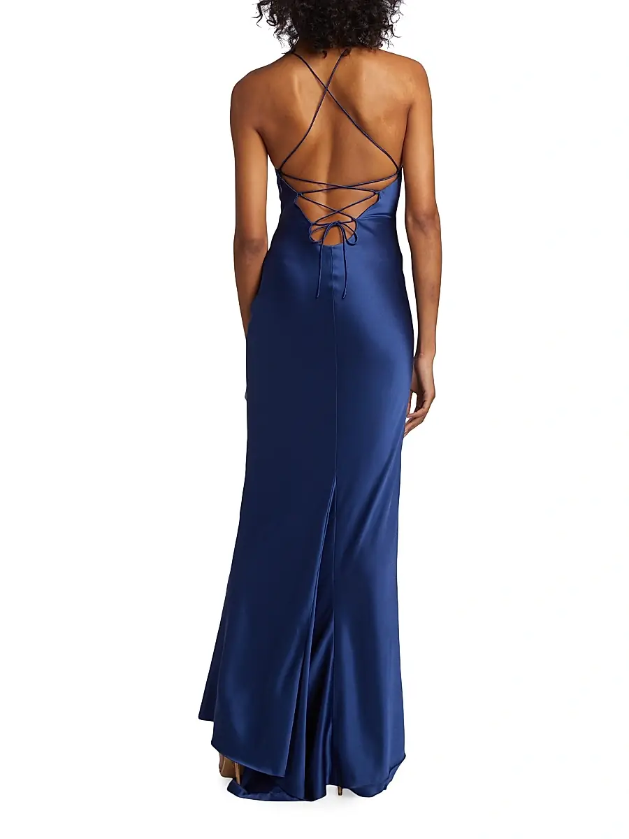 Alice + Olivia Women's Montana V-Neck Slip Gown | Thumbnail 5 Alice + Olivia Women's Montana V-Neck Slip Gown | Thumbnail 5