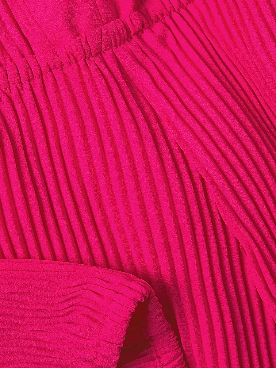 Milly Women's Liv Pleated Belted Minidress - Pink | Thumbnail 6 Milly Women's Liv Pleated Belted Minidress - Pink | Thumbnail 6