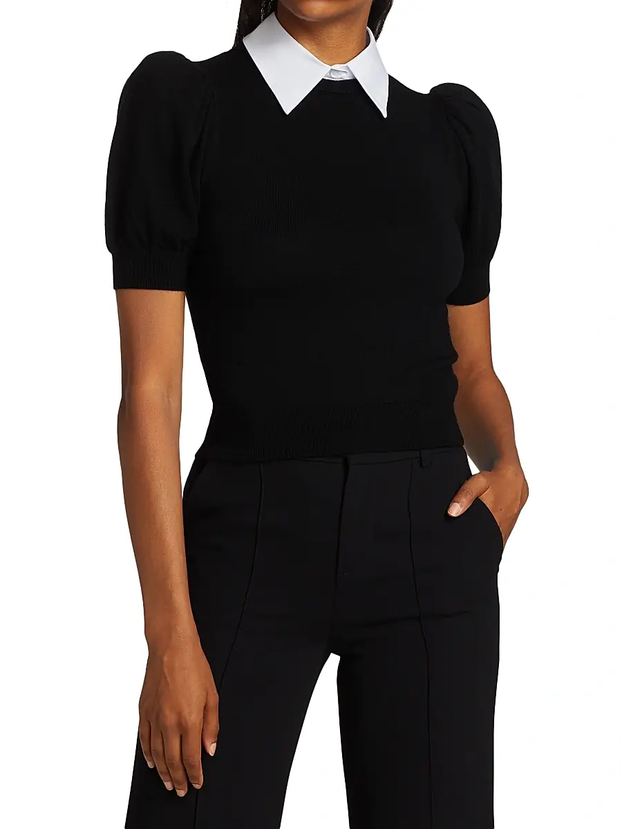 Alice + Olivia Women's Chase Puff-Sleeve Sweater | Thumbnail 3 Alice + Olivia Women's Chase Puff-Sleeve Sweater | Thumbnail 3
