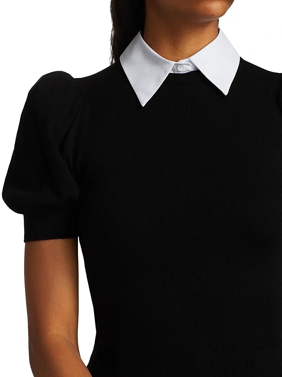 Alice + Olivia Women's Chase Puff-Sleeve Sweater | Thumbnail 6 Alice + Olivia Women's Chase Puff-Sleeve Sweater | Thumbnail 6