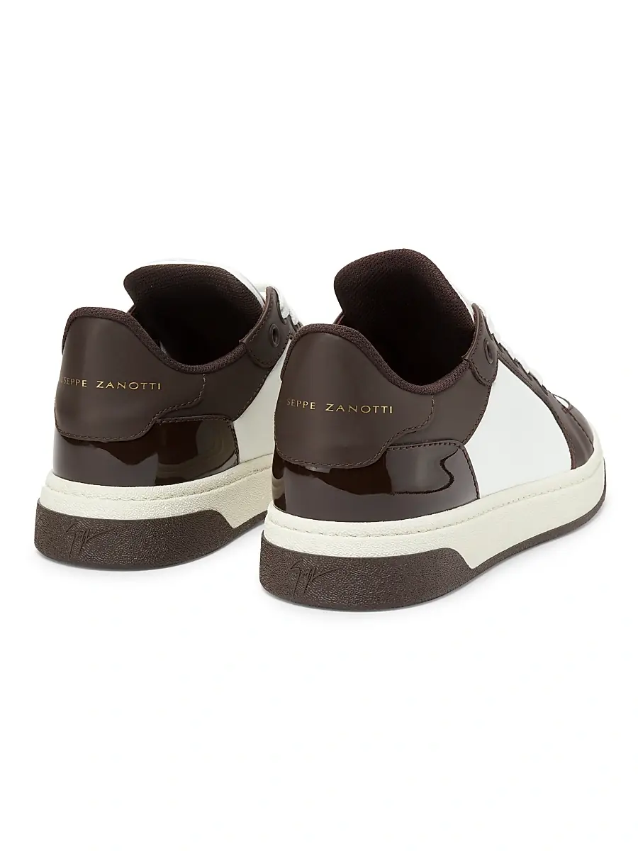 Giuseppe Zanotti Men's Colorblocked Leather Low-Top Sneakers | Thumbnail 3 Giuseppe Zanotti Men's Colorblocked Leather Low-Top Sneakers | Thumbnail 3