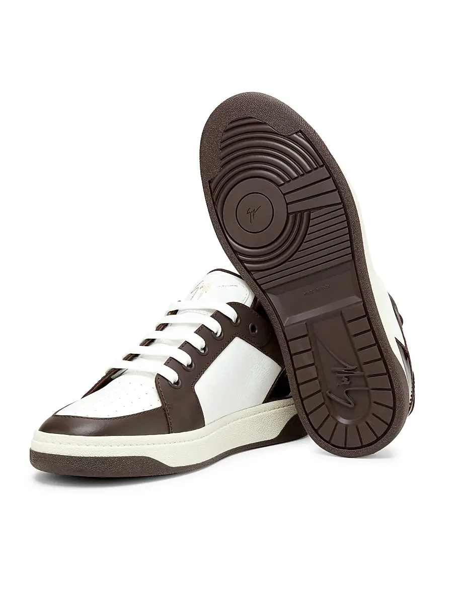 Giuseppe Zanotti Men's Colorblocked Leather Low-Top Sneakers | Thumbnail 6 Giuseppe Zanotti Men's Colorblocked Leather Low-Top Sneakers | Thumbnail 6