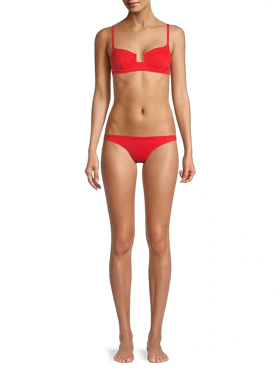 Solid & Striped Women's Low-Rise Bikini Bottom - Ruby | Thumbnail 2 Solid & Striped Women's Low-Rise Bikini Bottom - Ruby | Thumbnail 2