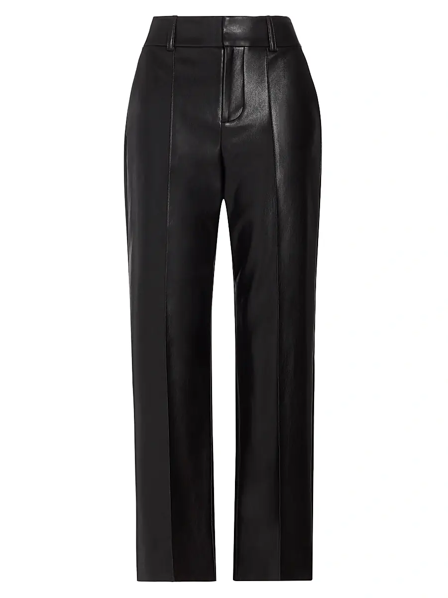 Alice + Olivia Women's Ming Pleated Faux Leather Pants