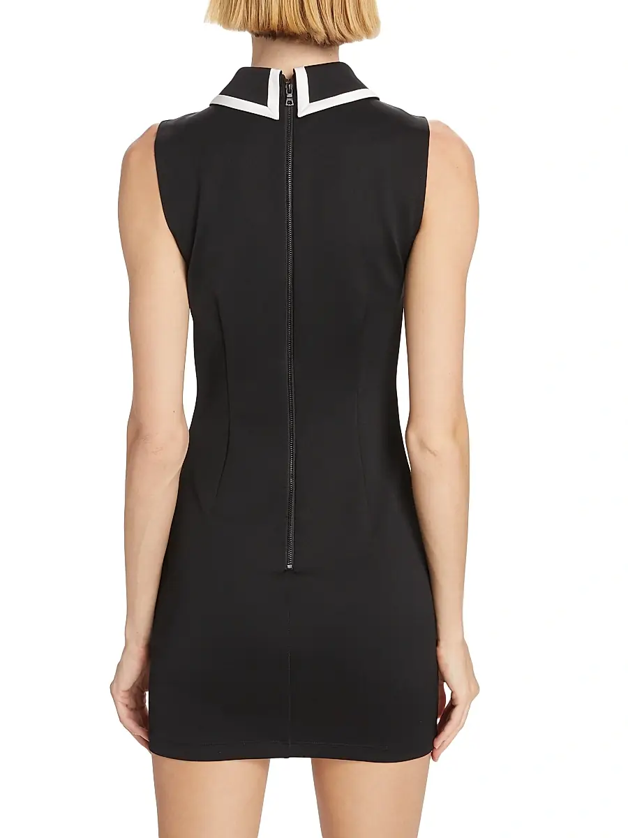 Alice + Olivia Women's Wynell Tipped Collar Minidress | Thumbnail 5