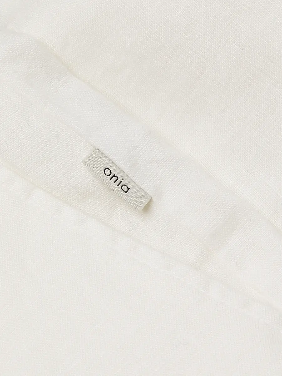 Onia Men's Linen Flat-Front Trousers | Thumbnail 6 Onia Men's Linen Flat-Front Trousers | Thumbnail 6