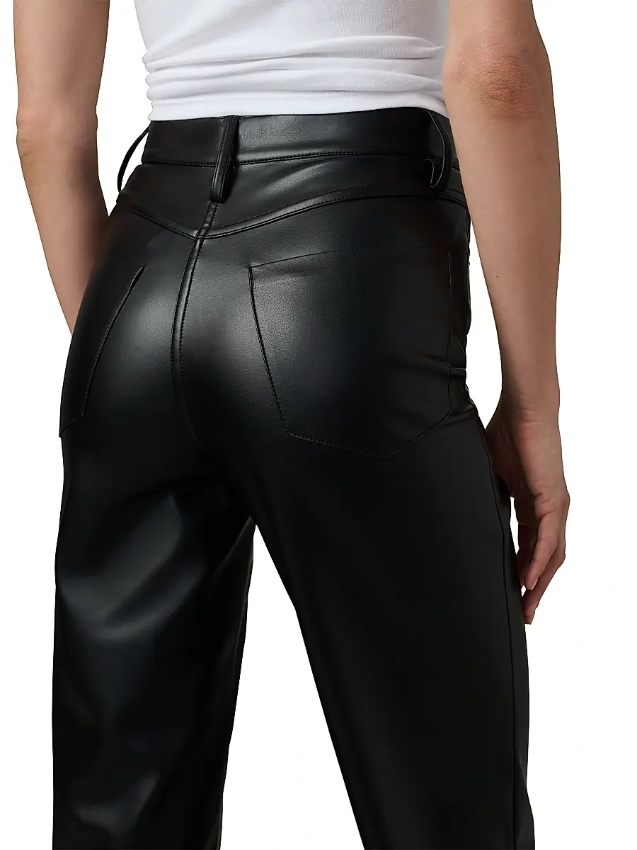Joe's Jeans Women's Margot Faux Leather High-Rise Straight-Leg Pants | Thumbnail 7