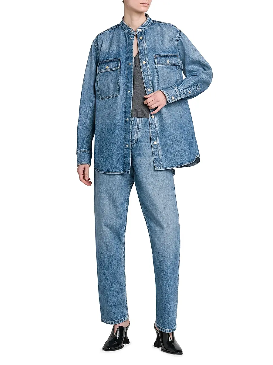 Bottega Veneta Women's Eco Wash Denim Shacket | Thumbnail 2 Bottega Veneta Women's Eco Wash Denim Shacket | Thumbnail 2