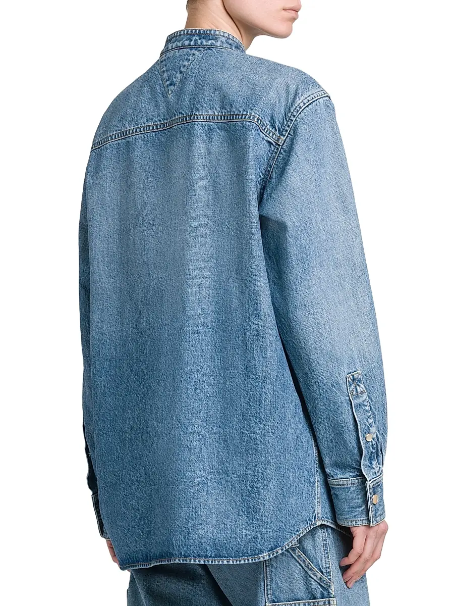 Bottega Veneta Women's Eco Wash Denim Shacket | Thumbnail 5 Bottega Veneta Women's Eco Wash Denim Shacket | Thumbnail 5
