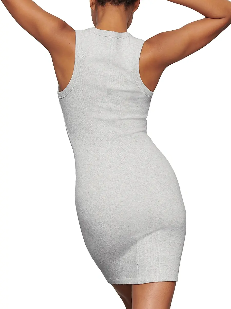 SKIMS Women's Cotton Rib Tank Dress - Soot | Thumbnail 5 SKIMS Women's Cotton Rib Tank Dress - Soot | Thumbnail 5