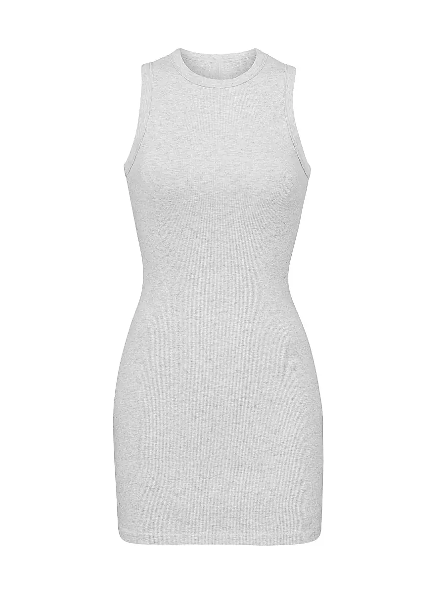 SKIMS Women's Cotton Rib Tank Dress - Soot | Thumbnail 1 SKIMS Women's Cotton Rib Tank Dress - Soot | Thumbnail 1