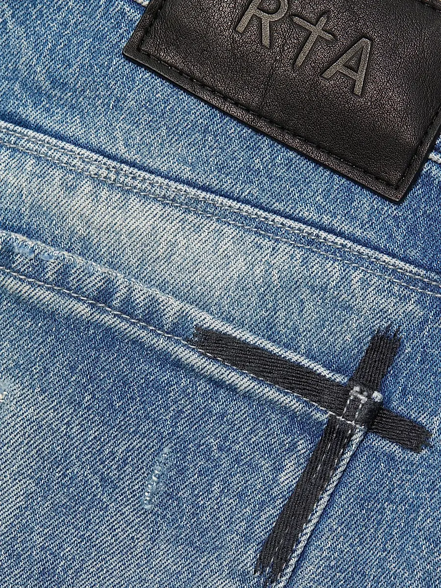 RTA Men's Bryant Distressed Slim-Fit Jeans - Light Wash Distressed | Thumbnail 7 RTA Men's Bryant Distressed Slim-Fit Jeans - Light Wash Distressed | Thumbnail 7