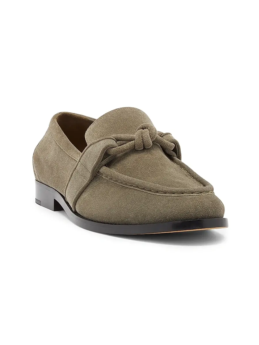 Bottega Veneta Men's Astaire Leather Knot-Detail Loafers - Cypress | Thumbnail 2 Bottega Veneta Men's Astaire Leather Knot-Detail Loafers - Cypress | Thumbnail 2