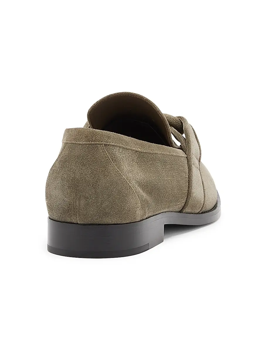 Bottega Veneta Men's Astaire Leather Knot-Detail Loafers - Cypress | Thumbnail 3 Bottega Veneta Men's Astaire Leather Knot-Detail Loafers - Cypress | Thumbnail 3