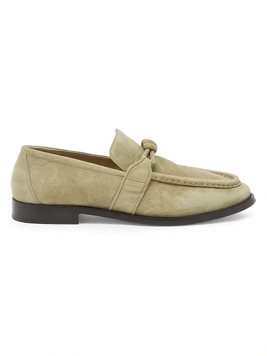 Bottega Veneta Men's Astaire Leather Knot-Detail Loafers - Cypress | Thumbnail 6 Bottega Veneta Men's Astaire Leather Knot-Detail Loafers - Cypress | Thumbnail 6