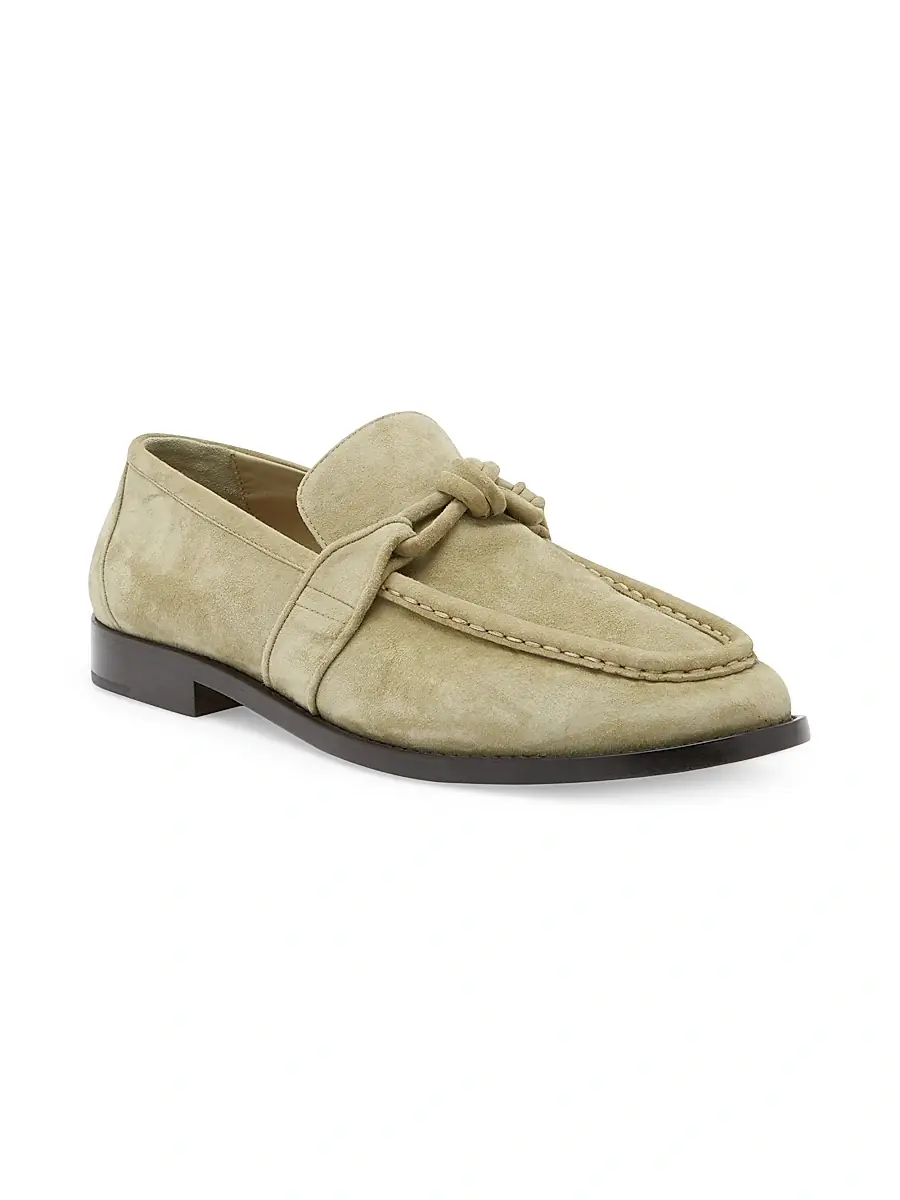 Bottega Veneta Men's Astaire Leather Knot-Detail Loafers - Cypress | Thumbnail 7 Bottega Veneta Men's Astaire Leather Knot-Detail Loafers - Cypress | Thumbnail 7