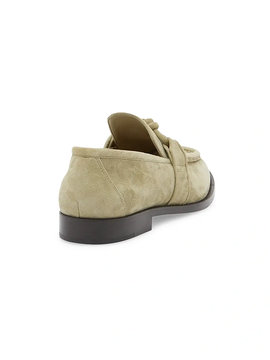 Bottega Veneta Men's Astaire Leather Knot-Detail Loafers - Cypress | Thumbnail 8 Bottega Veneta Men's Astaire Leather Knot-Detail Loafers - Cypress | Thumbnail 8
