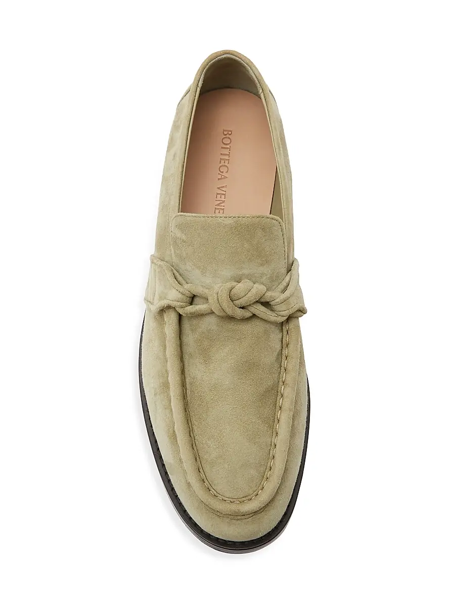 Bottega Veneta Men's Astaire Leather Knot-Detail Loafers - Cypress | Thumbnail 9 Bottega Veneta Men's Astaire Leather Knot-Detail Loafers - Cypress | Thumbnail 9