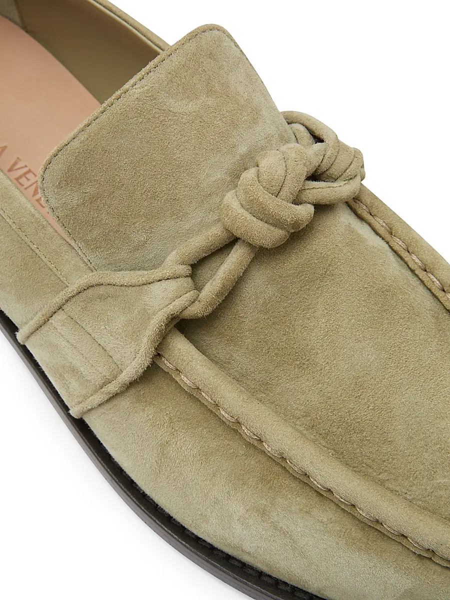 Bottega Veneta Men's Astaire Leather Knot-Detail Loafers - Cypress | Thumbnail 10 Bottega Veneta Men's Astaire Leather Knot-Detail Loafers - Cypress | Thumbnail 10