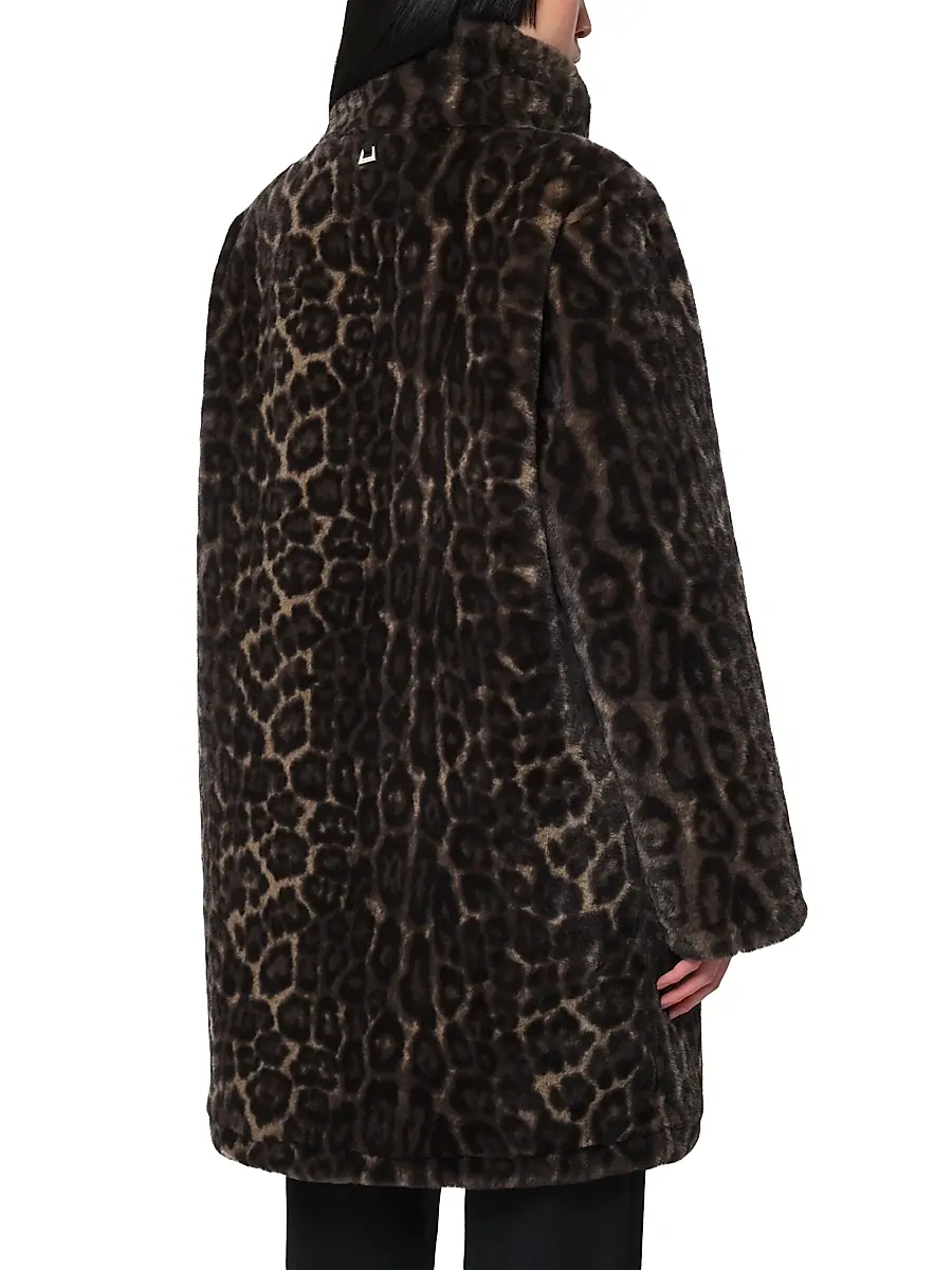 Apparis Women's Blair Leopard Faux Fur Coat | Thumbnail 5 Apparis Women's Blair Leopard Faux Fur Coat | Thumbnail 5