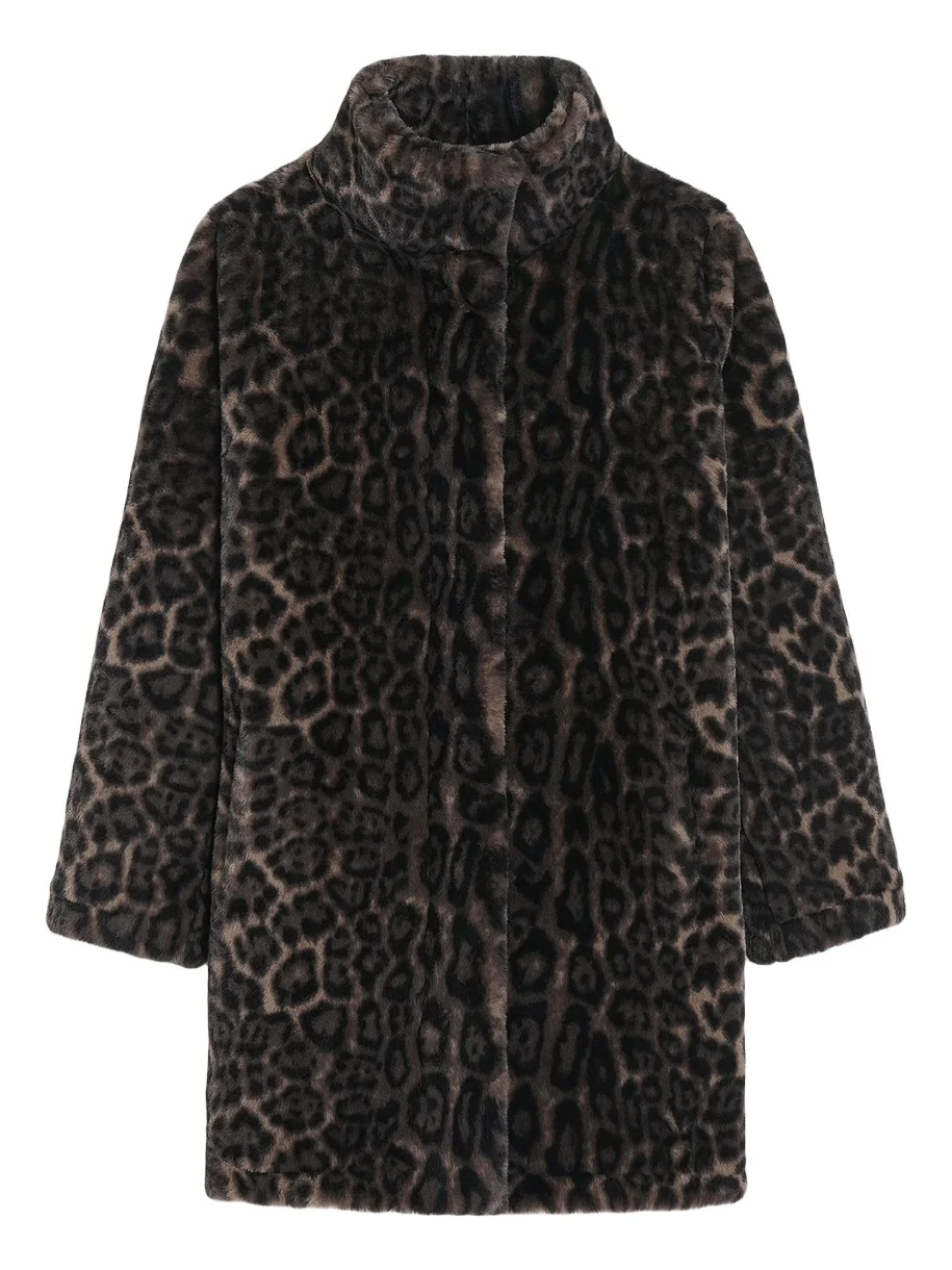 Apparis Women's Blair Leopard Faux Fur Coat