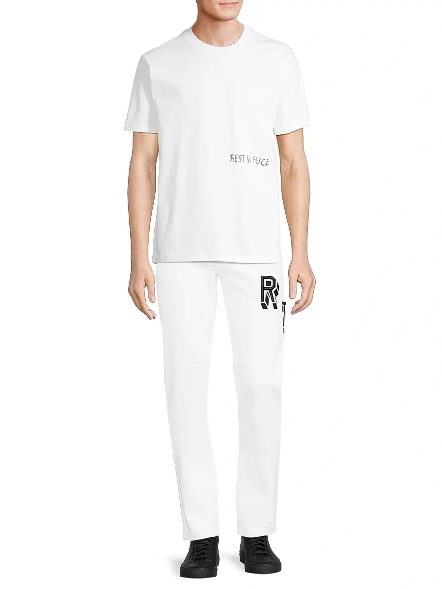 RTA Men's Bryant Stretch Slim-Fit Jeans - White Collegiate | Thumbnail 2 RTA Men's Bryant Stretch Slim-Fit Jeans - White Collegiate | Thumbnail 2