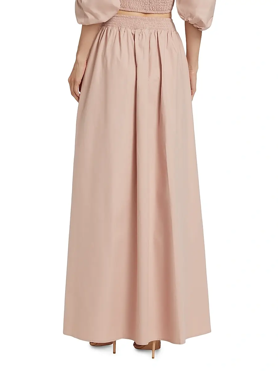 susana monaco Women's Cotton Poplin Maxi Skirt - Chamoisee | Thumbnail 5 susana monaco Women's Cotton Poplin Maxi Skirt - Chamoisee | Thumbnail 5