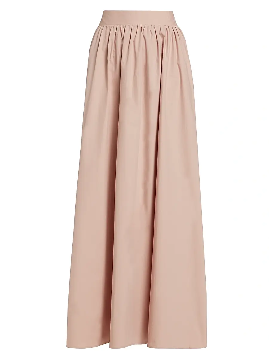 susana monaco Women's Cotton Poplin Maxi Skirt - Chamoisee | Image 1 susana monaco Women's Cotton Poplin Maxi Skirt - Chamoisee | Image 1