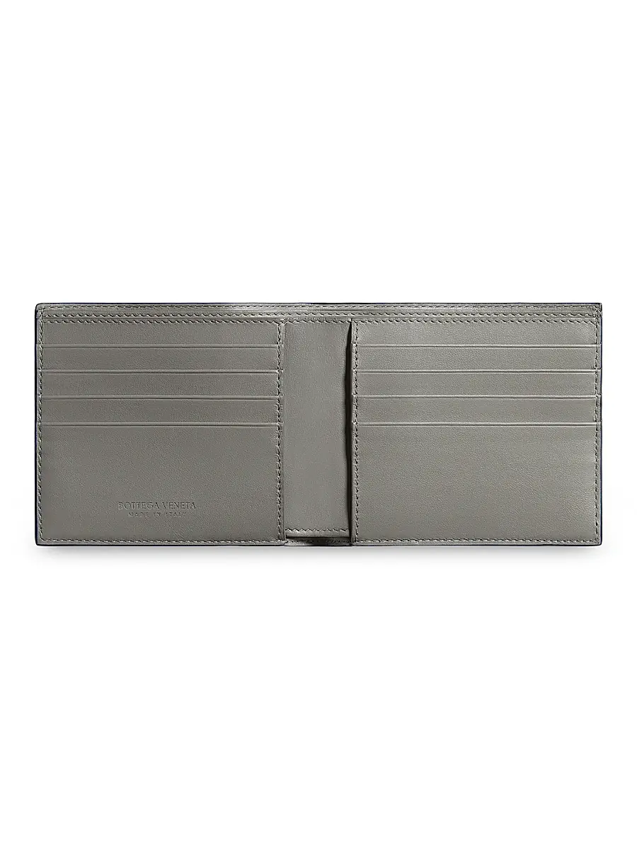 Bottega Veneta Men's Leather Bifold Wallet - Midnight Basalt | Thumbnail 2 Bottega Veneta Men's Leather Bifold Wallet - Midnight Basalt | Thumbnail 2