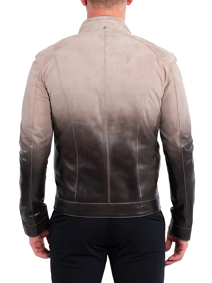 Maceoo Men's Leather Degrade Jacket | Thumbnail 5