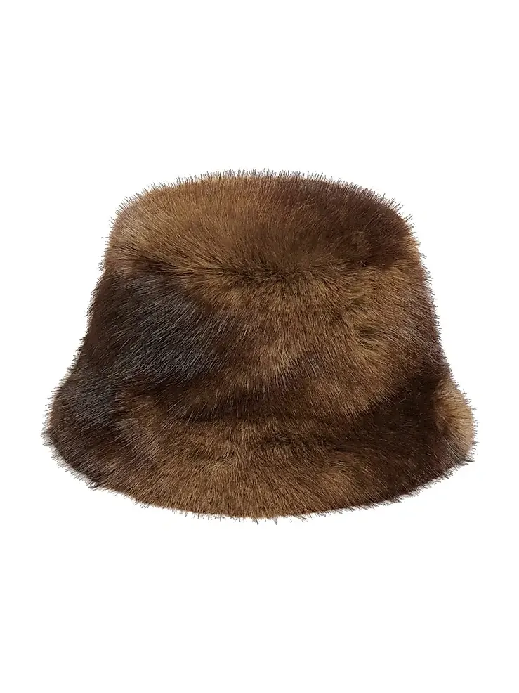 Women's Gilly Faux-Mink Bucket Hat