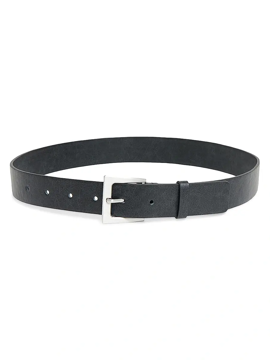 Apparis Women's Burke Faux-Leather Buckle Belt - Noir | Image 1 Apparis Women's Burke Faux-Leather Buckle Belt - Noir | Image 1