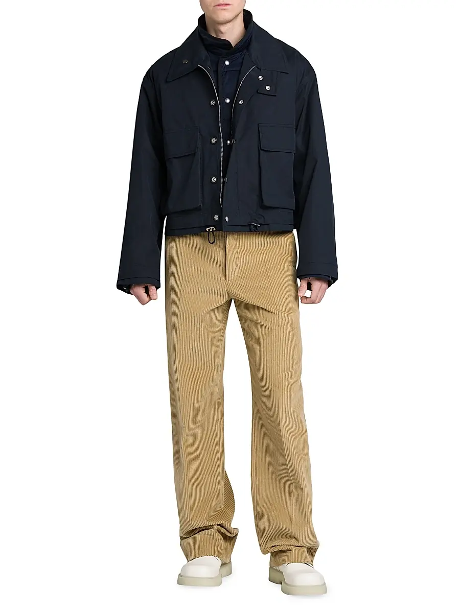 Bottega Veneta Men's Light Cotton Twill Padded Jacket - Midnight Blue | Thumbnail 2 Bottega Veneta Men's Light Cotton Twill Padded Jacket - Midnight Blue | Thumbnail 2