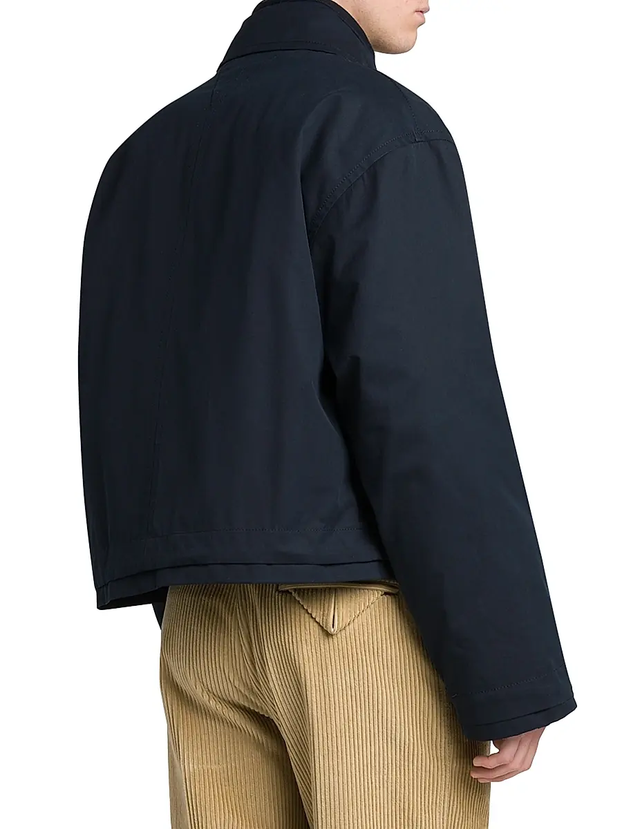 Bottega Veneta Men's Light Cotton Twill Padded Jacket - Midnight Blue | Thumbnail 5 Bottega Veneta Men's Light Cotton Twill Padded Jacket - Midnight Blue | Thumbnail 5