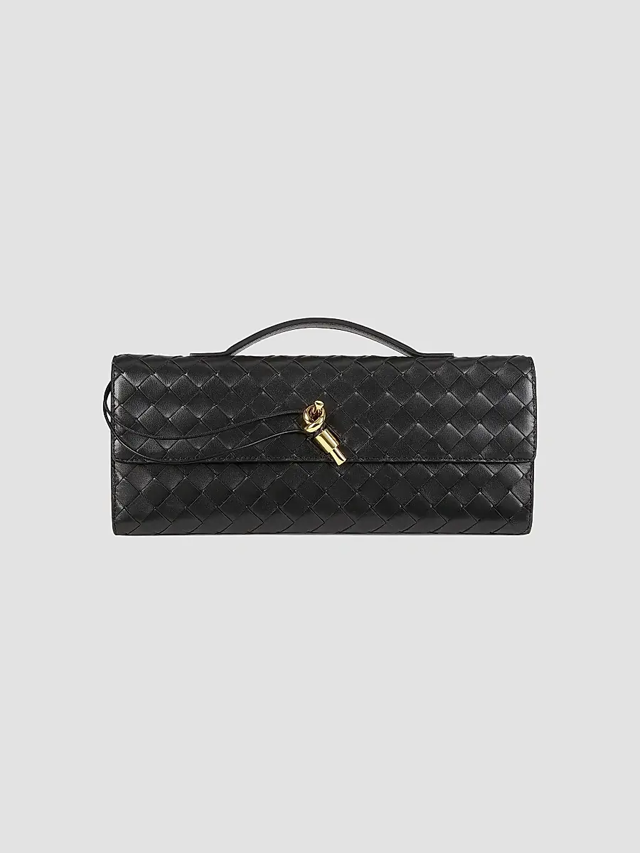 Bottega Veneta Women's Andiamo Intrecciato Leather Top-Handle Clutch - Ecru Muse Brass | Thumbnail 31 Bottega Veneta Women's Andiamo Intrecciato Leather Top-Handle Clutch - Ecru Muse Brass | Thumbnail 31