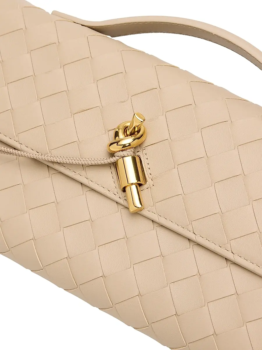 Bottega Veneta Women's Andiamo Intrecciato Leather Top-Handle Clutch - Ecru Muse Brass | Thumbnail 6 Bottega Veneta Women's Andiamo Intrecciato Leather Top-Handle Clutch - Ecru Muse Brass | Thumbnail 6