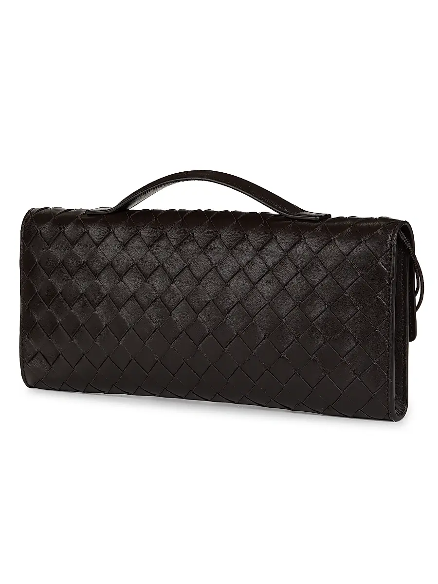Bottega Veneta Women's Andiamo Intrecciato Leather Top-Handle Clutch - Ecru Muse Brass | Thumbnail 9 Bottega Veneta Women's Andiamo Intrecciato Leather Top-Handle Clutch - Ecru Muse Brass | Thumbnail 9