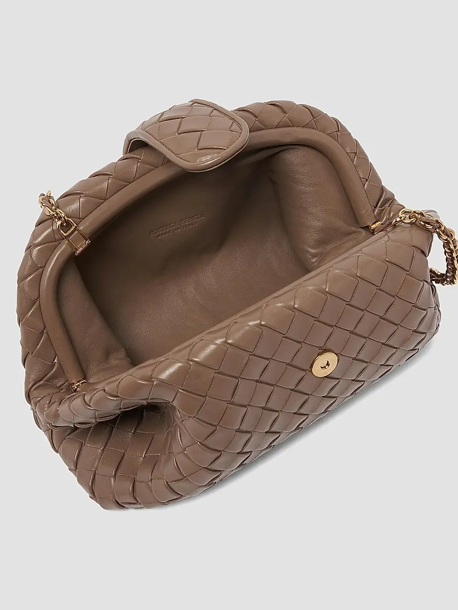 Bottega Veneta Women's Lauren 1980 Padded Intrecciato Leather Clutch - Kaki | Thumbnail 3 Bottega Veneta Women's Lauren 1980 Padded Intrecciato Leather Clutch - Kaki | Thumbnail 3