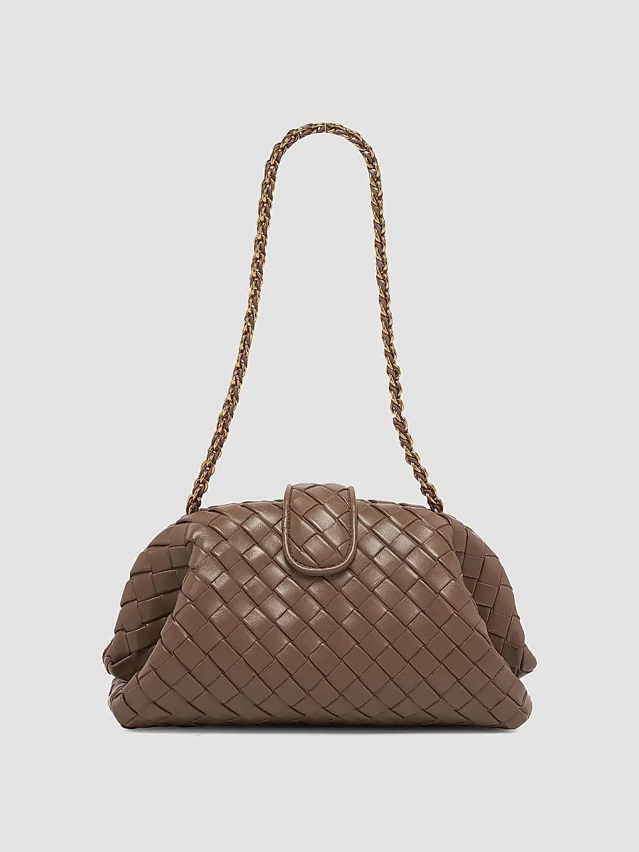 Bottega Veneta Women's Lauren 1980 Padded Intrecciato Leather Clutch - Kaki | Thumbnail 5 Bottega Veneta Women's Lauren 1980 Padded Intrecciato Leather Clutch - Kaki | Thumbnail 5