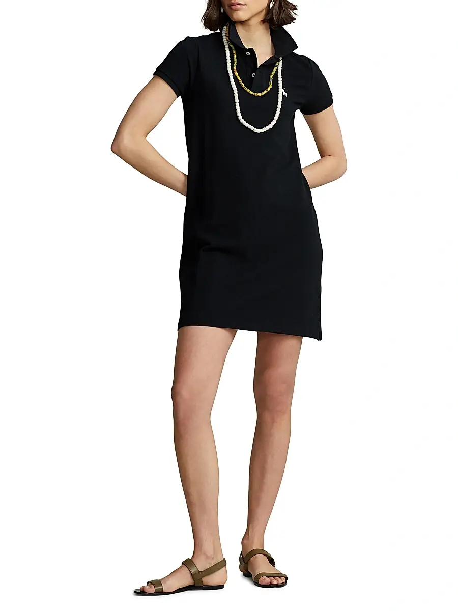 Polo Ralph Lauren Women's Cotton Mesh Short-Sleeve Polo Dress | Thumbnail 2 Polo Ralph Lauren Women's Cotton Mesh Short-Sleeve Polo Dress | Thumbnail 2