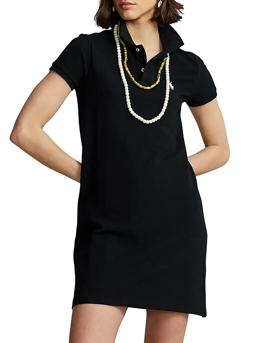 Polo Ralph Lauren Women's Cotton Mesh Short-Sleeve Polo Dress | Thumbnail 3 Polo Ralph Lauren Women's Cotton Mesh Short-Sleeve Polo Dress | Thumbnail 3