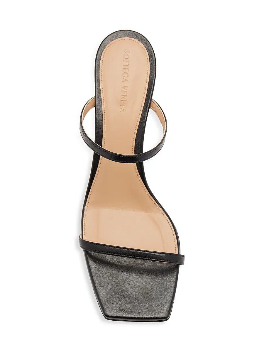 Bottega Veneta Women's 45MM Knot Heel Leather Sandals - Black | Thumbnail 5