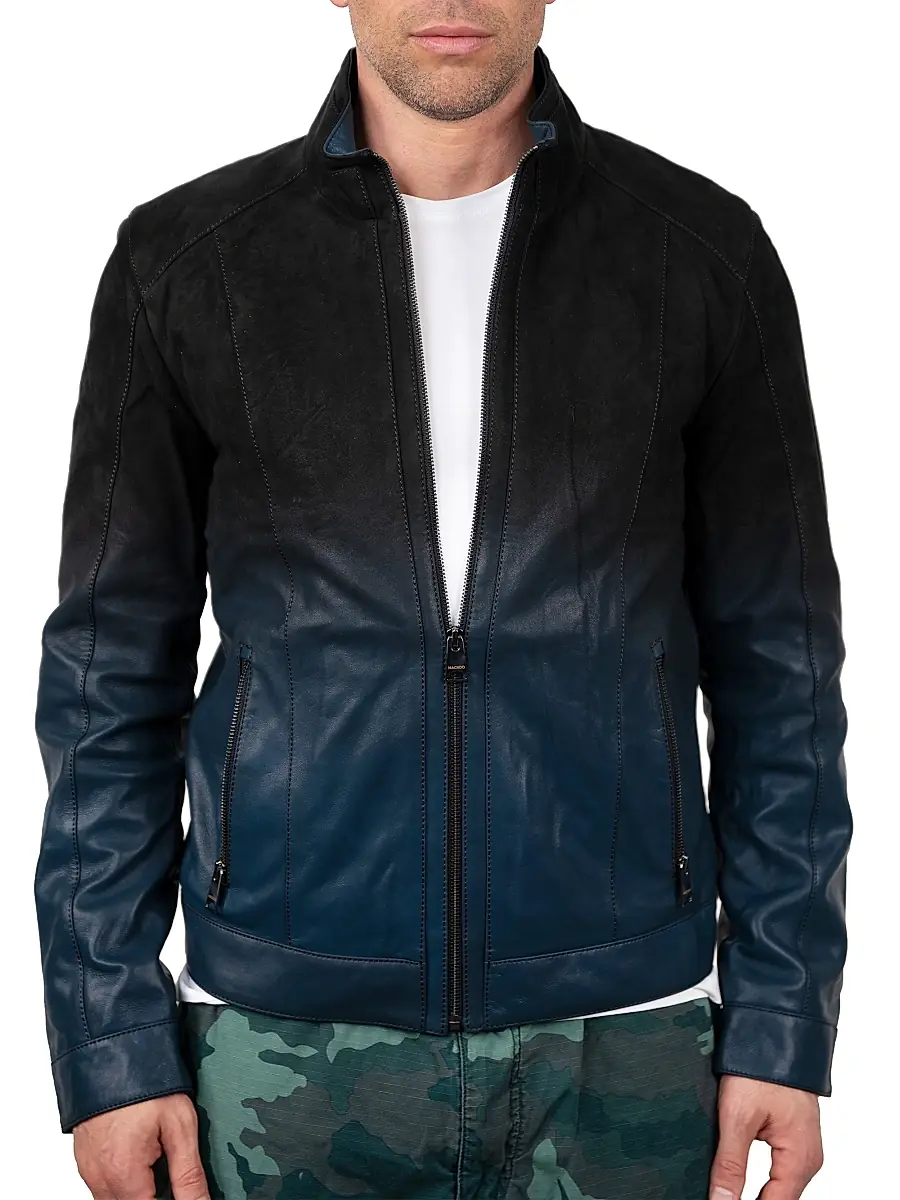Maceoo Men's Leather Degrade Jacket | Thumbnail 8 Maceoo Men's Leather Degrade Jacket | Thumbnail 8
