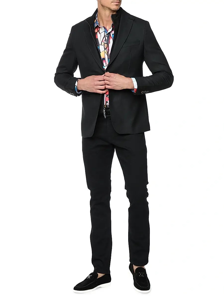 Robert Graham Men's Jetset Wool-Blend Single-Breasted Blazer | Thumbnail 2
