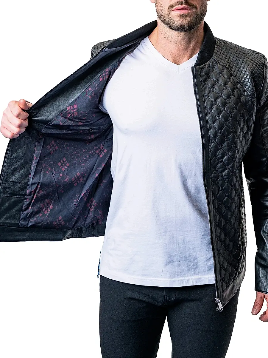 Maceoo Men's Leather Croco Jacket | Thumbnail 5 Maceoo Men's Leather Croco Jacket | Thumbnail 5