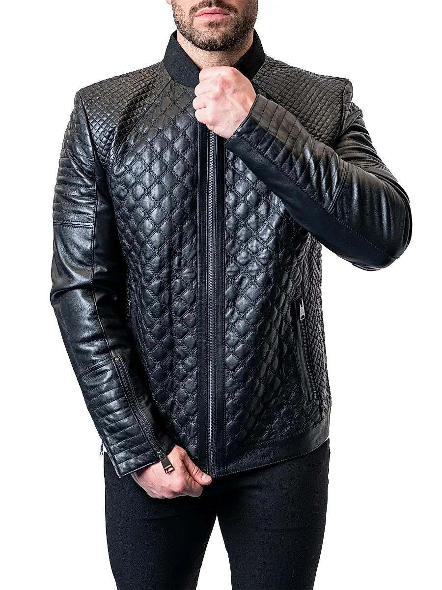 Maceoo Men's Leather Croco Jacket | Thumbnail 6 Maceoo Men's Leather Croco Jacket | Thumbnail 6