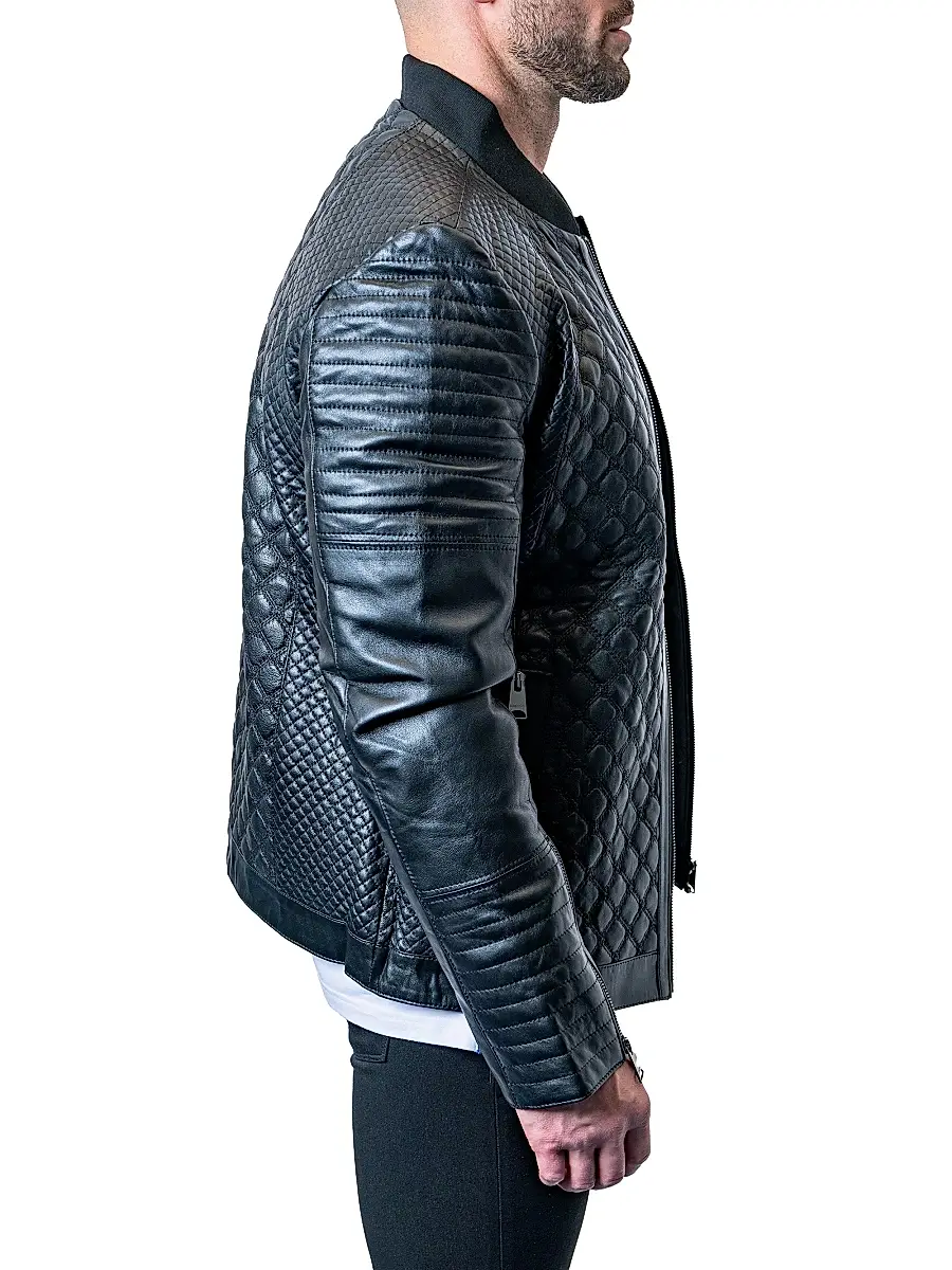 Maceoo Men's Leather Croco Jacket | Thumbnail 7 Maceoo Men's Leather Croco Jacket | Thumbnail 7