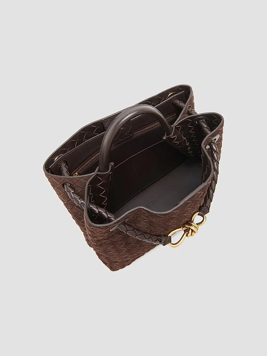Bottega Veneta Women's Andiamo Suede Tote Bag - Fondant | Thumbnail 4 Bottega Veneta Women's Andiamo Suede Tote Bag - Fondant | Thumbnail 4