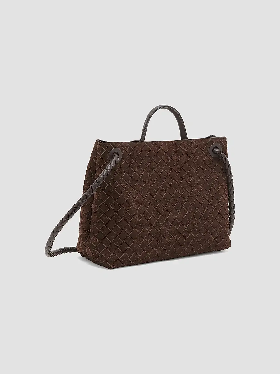 Bottega Veneta Women's Andiamo Suede Tote Bag - Fondant | Thumbnail 5 Bottega Veneta Women's Andiamo Suede Tote Bag - Fondant | Thumbnail 5
